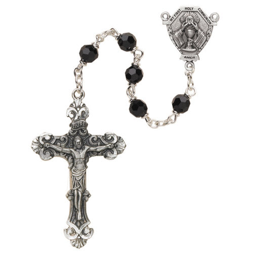 Black Crystal Communion Rosary