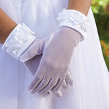 Rosebud First Communion Gloves