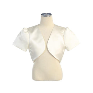 Short-Sleeved Satin Bolero