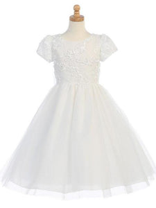 First Communion Gown with Beads and Sequins 6 First Communion Gown with Beads and Sequins 6