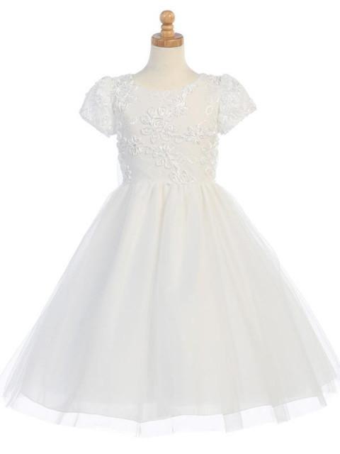 First Communion Gown with Beads and Sequins 6 First Communion Gown with Beads and Sequins 6