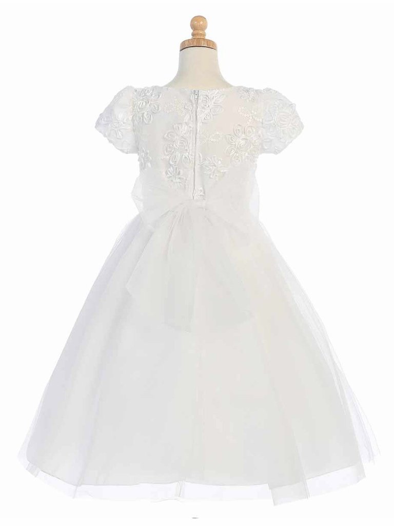 First Communion Gown with Beads and Sequins 6