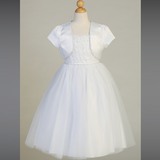 Rhinestone Beaded First Communion Dress with Bolero