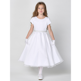 Satin and Crystal Organza First Communion Dress