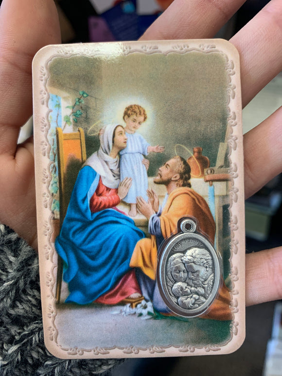 Prayer to the Holy Family with Medal