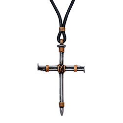 Large Nail Cross Pendant