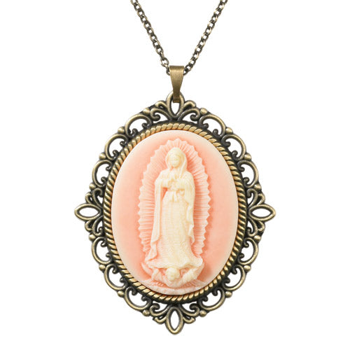 Our Lady of Guadalupe Cameo Pendant