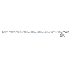 Heart & CZ Confirmation Bracelet