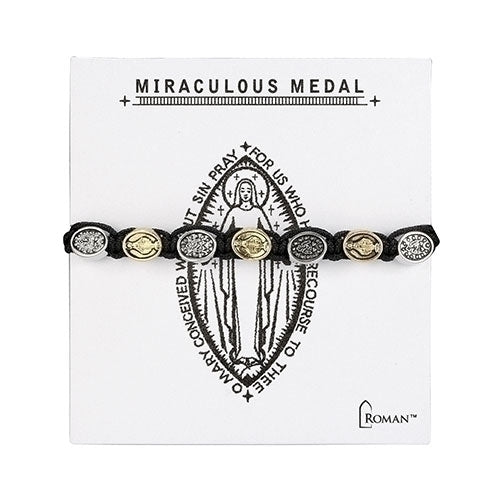 Miraculous Medal Cord Bracelet