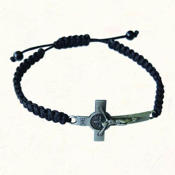 St. Benedict Crucifix Cord Bracelet
