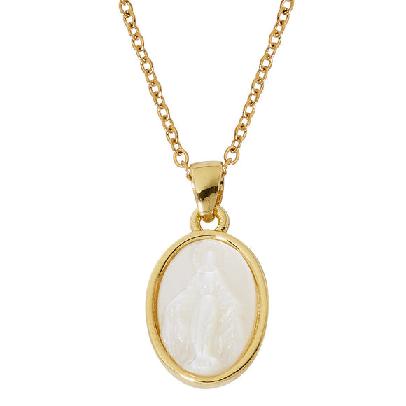 Our Lady of Grace Mother of Pearl Necklace
