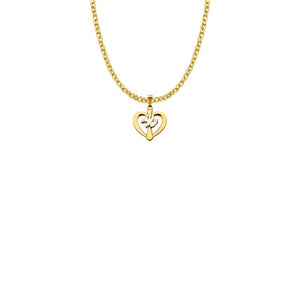 2-Tone Dove Heart Necklace
