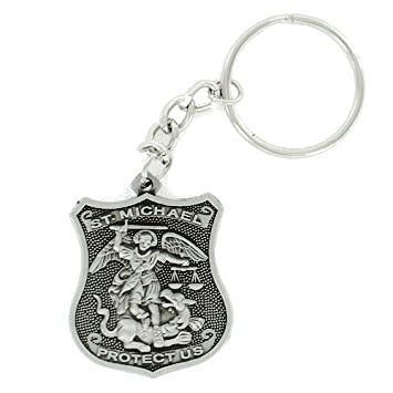 St. Michael Shield Police Keychain