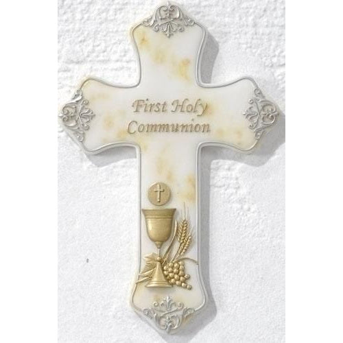 First Communion Marbled Wall Cross