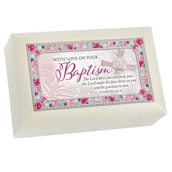 With Love on Your Baptism Jeweled Music Box