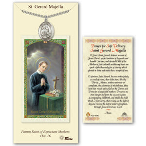 St. Gerard Pewter Medal with Prayer Card
