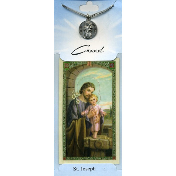 St. Joseph Pewter Medal with Prayer Card
