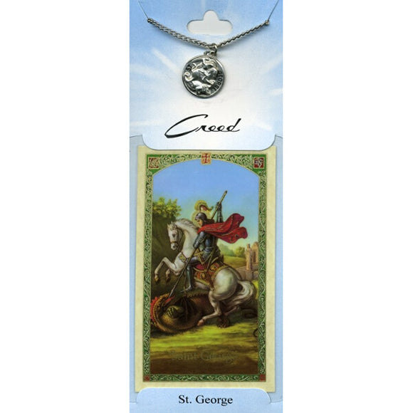 St. George Pewter Medal with Prayer Card