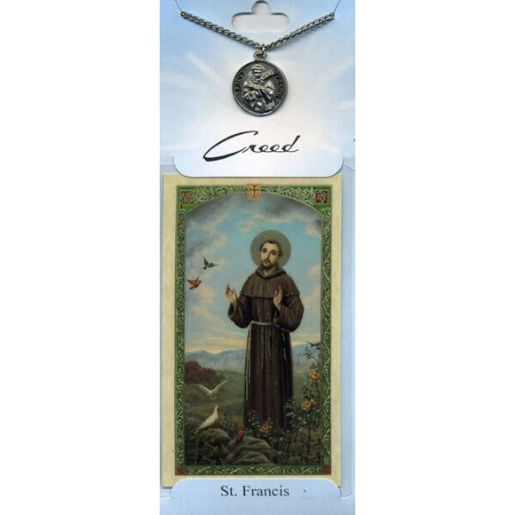 St. Francis Pewter Medal with Prayer Card
