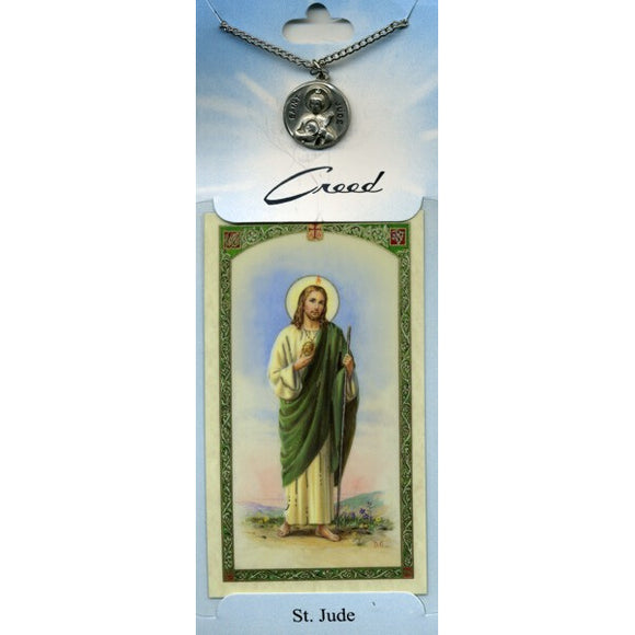 St. Jude Pewter Medal with Prayer Card