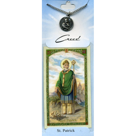 St. Patrick Pewter Medal with Prayer Card