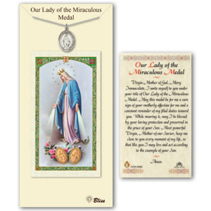 Miraculous Medal with Prayer Card