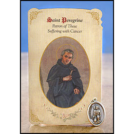 St. Peregrine (Cancer) Healing Medal Holy Card