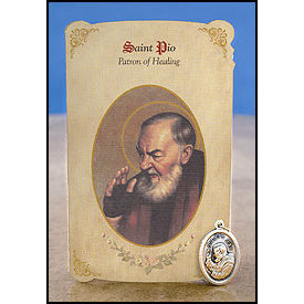 St. Pio (General Healing) Healing Medal Holy Card