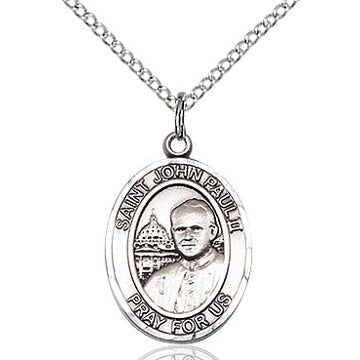 St. John Paul II Oval Sterling Silver Medal – The Catholic Gift Store