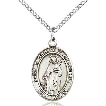 St. Catherine of Alexandria Sterling Silver Medal