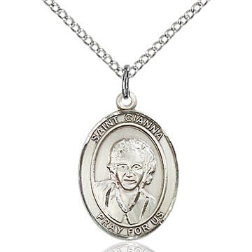St. Gianna Sterling Silver Oval Medal