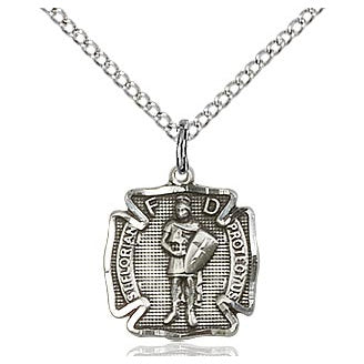 St. Florian Small Sterling Silver Medal (Small)