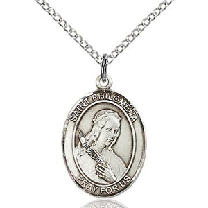 St. Philomena Oval Sterling Silver Medal