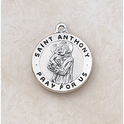 St. Anthony Round Sterling Silver Medal