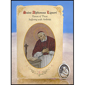 St. Alphonsus Liguori (Arthritis) Healing Medal Holy Card