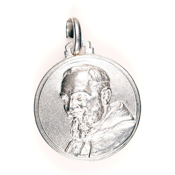 Padre Pio Sterling Silver Medal