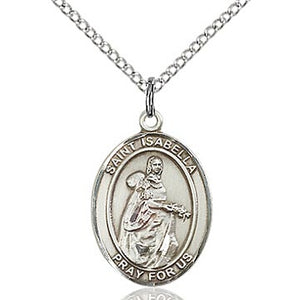 St. Isabella of Portugal Sterling Silver Oval Medal