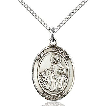 St. Dymphna Sterling Silver Medal – The Catholic Gift Store