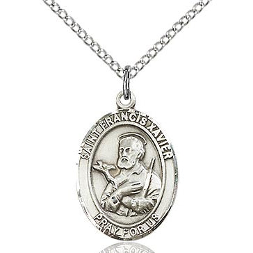 St. Francis Xavier Oval Sterling Silver Medal