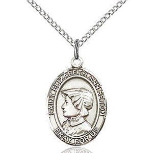 St. Elizabeth Ann Seton Oval Sterling Silver Medal