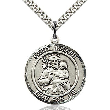 St. Joseph Round Sterling Silver Medal