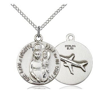 Our Lady of Loretto Sterling Silver Medal