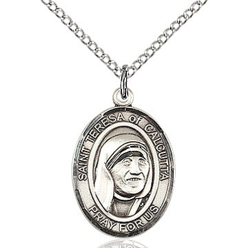 St. Teresa of Calcutta Sterling Silver Oval Medal