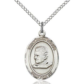 St. John Bosco Sterling Silver Oval Medal