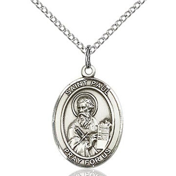 St. Paul Sterling Silver Oval Medal