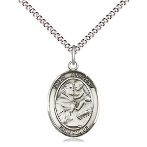 St. Anthony Oval Sterling Silver Medal