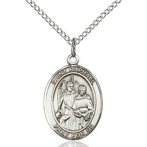 St. Raphael Oval Sterling Silver Medal