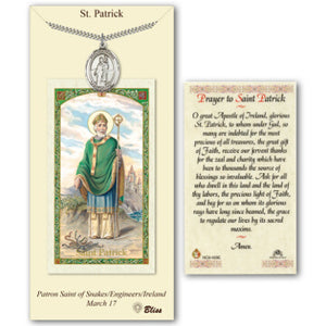 St. Patrick Pewter Medal with Prayer Card