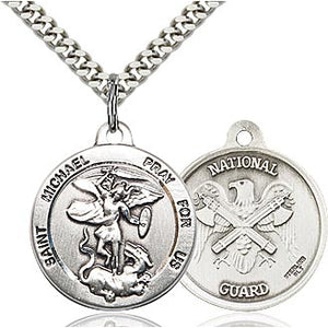 St. Michael National Guard Sterling Silver Medal
