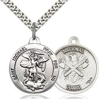 St. Michael National Guard Sterling Silver Medal